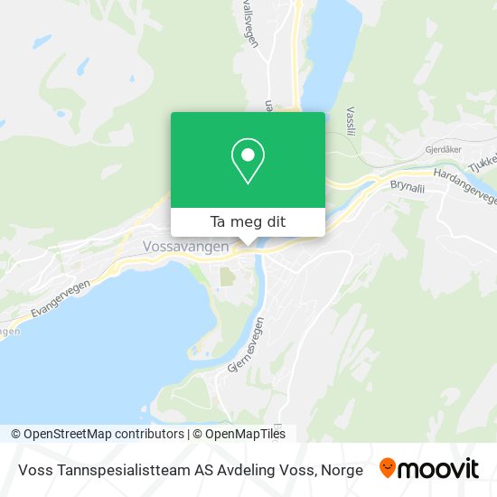 Voss Tannspesialistteam AS Avdeling Voss kart