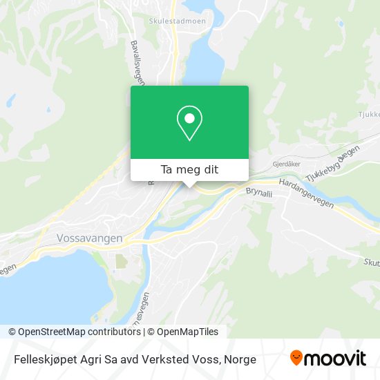 Felleskjøpet Agri Sa avd Verksted Voss kart