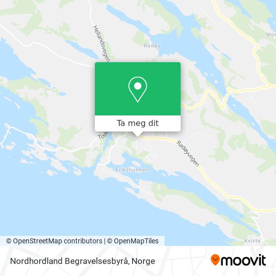 Nordhordland Begravelsesbyrå kart