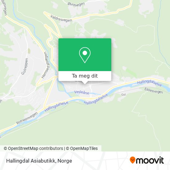 Hallingdal Asiabutikk kart