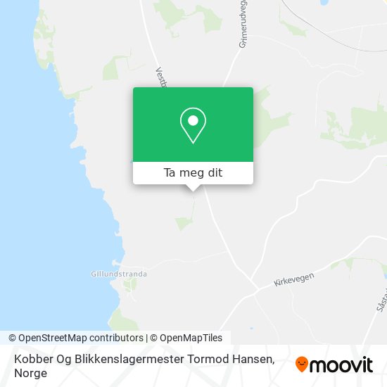 Kobber Og Blikkenslagermester Tormod Hansen kart