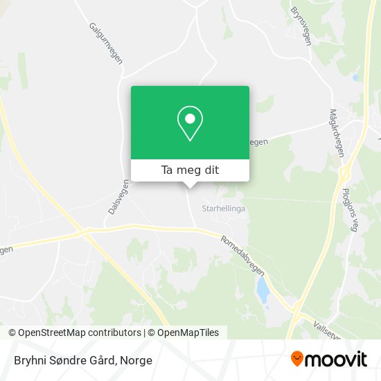 Bryhni Søndre Gård kart