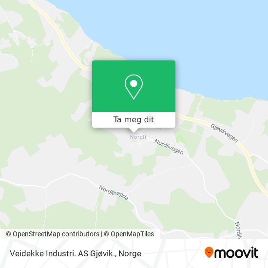 Veidekke Industri. AS Gjøvik. kart