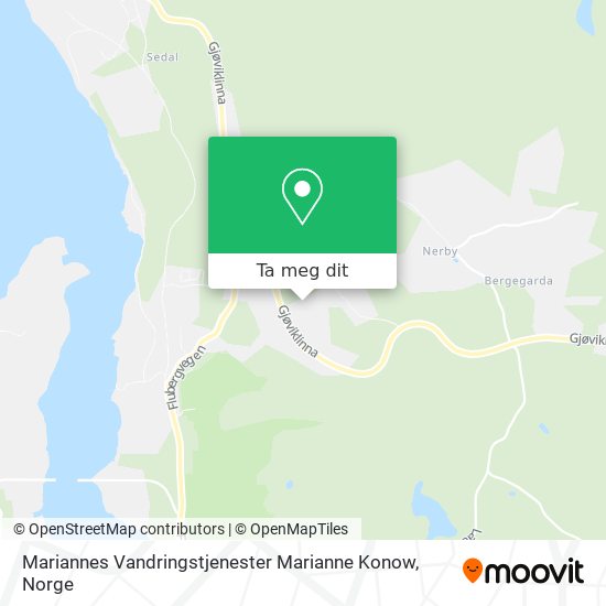 Mariannes Vandringstjenester Marianne Konow kart