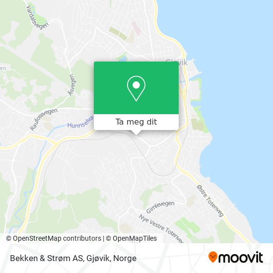 Bekken & Strøm AS, Gjøvik kart