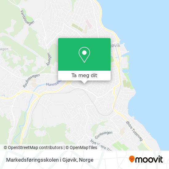 Markedsføringsskolen i Gjøvik kart