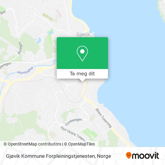Gjøvik Kommune Forpleiningstjenesten kart