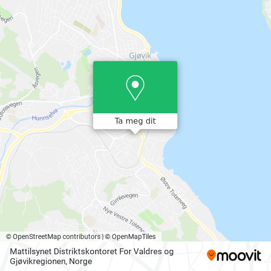 Mattilsynet Distriktskontoret For Valdres og Gjøvikregionen kart