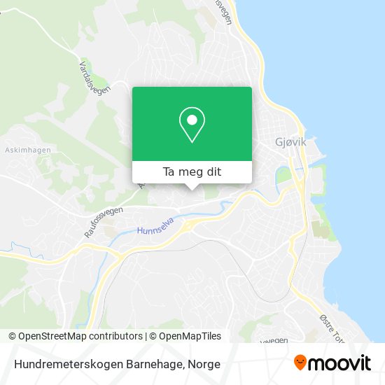 Hundremeterskogen Barnehage kart