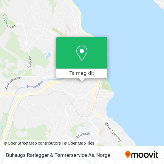 Buhaugs Rørlegger & Tømrerservice As kart