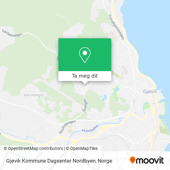 Gjøvik Kommune Dagsenter Nordbyen kart