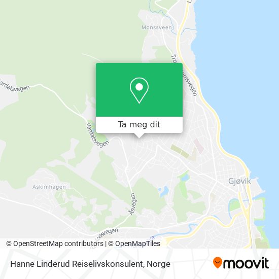 Hanne Linderud Reiselivskonsulent kart