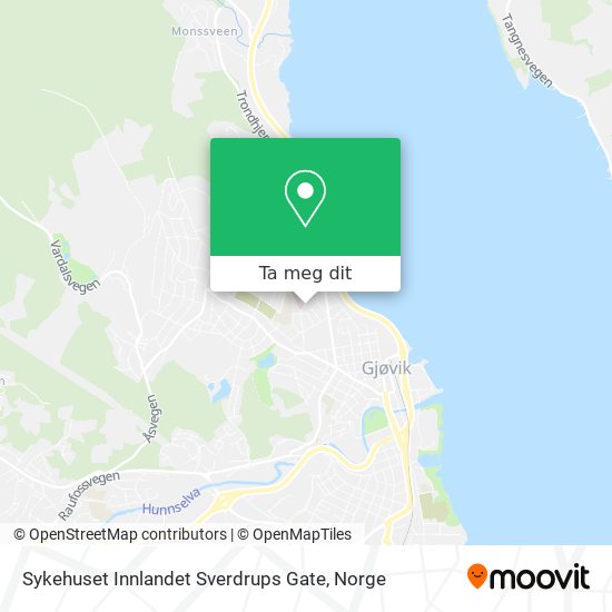 Sykehuset Innlandet Sverdrups Gate kart