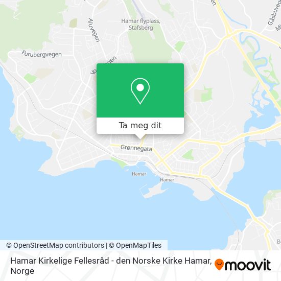 Hamar Kirkelige Fellesråd - den Norske Kirke Hamar kart
