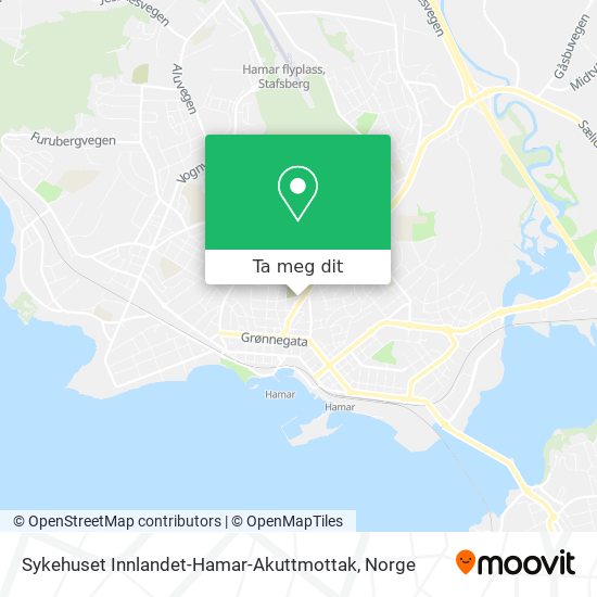 Sykehuset Innlandet-Hamar-Akuttmottak kart