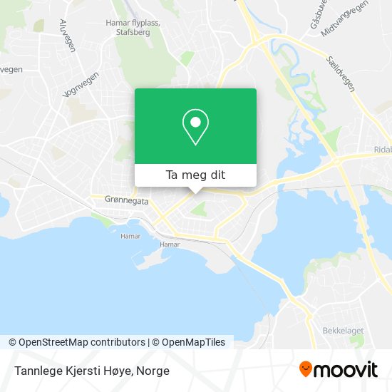 Tannlege Kjersti Høye kart