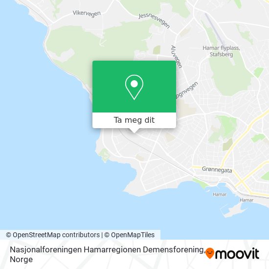 Nasjonalforeningen Hamarregionen Demensforening kart