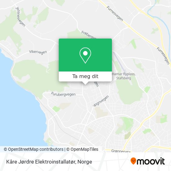 Kåre Jørdre Elektroinstallatør kart