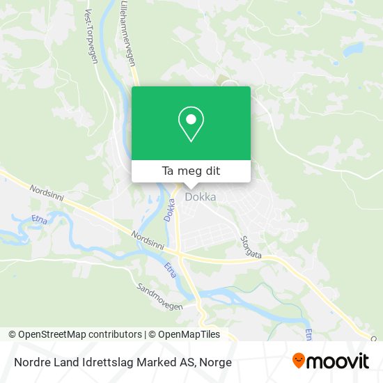 Nordre Land Idrettslag Marked AS kart