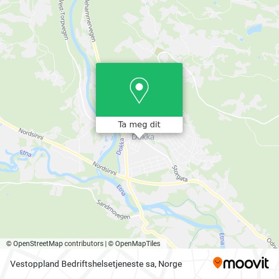 Vestoppland Bedriftshelsetjeneste sa kart