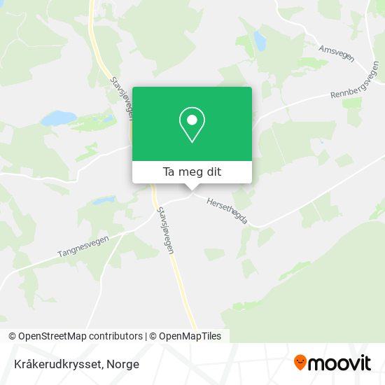 Kråkerudkrysset kart