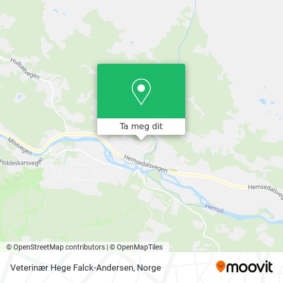 Veterinær Hege Falck-Andersen kart