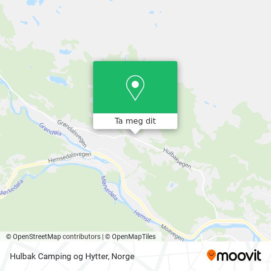 Hulbak Camping og Hytter kart