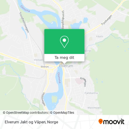 Elverum Jakt og Våpen kart