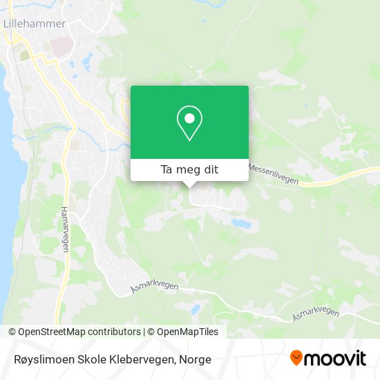 Røyslimoen Skole Klebervegen kart