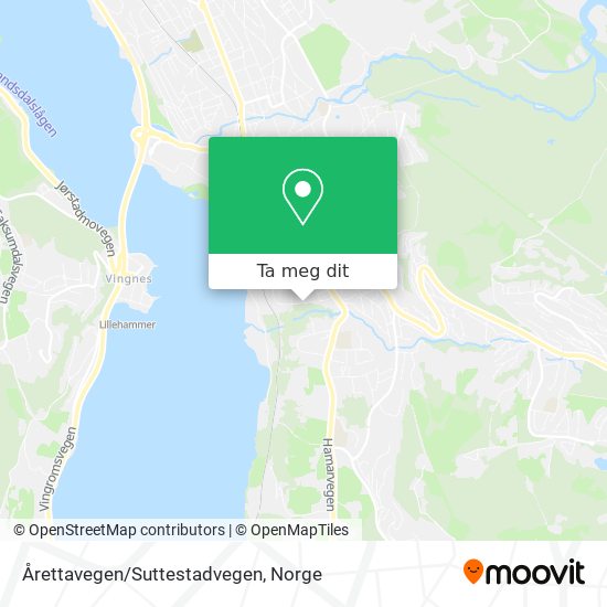 Årettavegen/Suttestadvegen kart