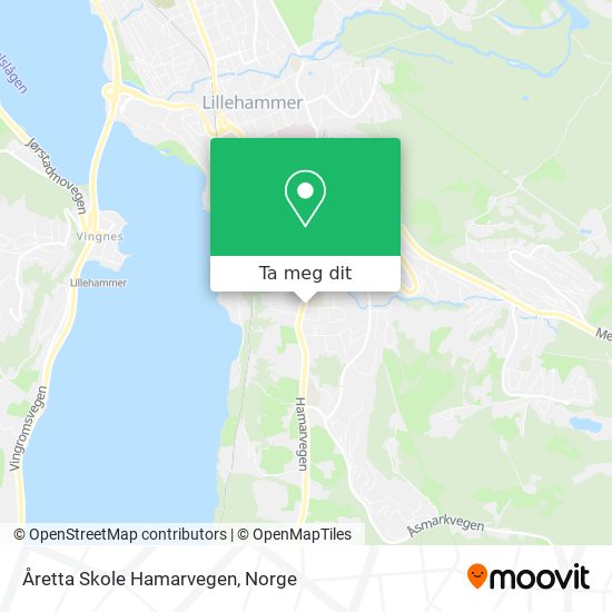 Åretta Skole Hamarvegen kart