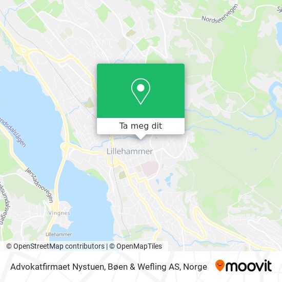 Advokatfirmaet Nystuen, Bøen & Wefling AS kart