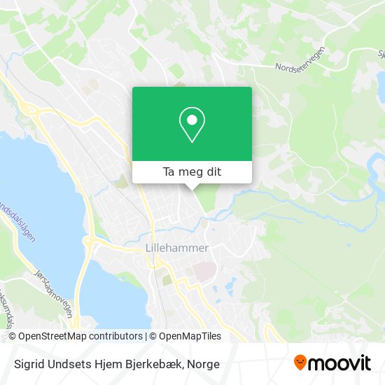 Sigrid Undsets Hjem Bjerkebæk kart