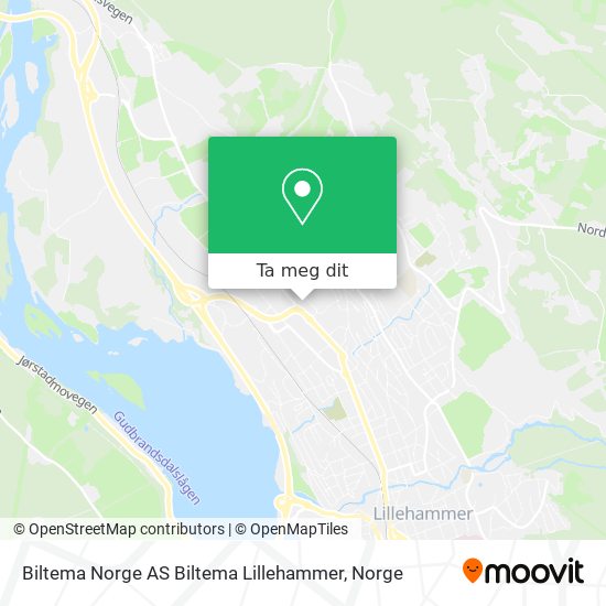 Biltema Norge AS Biltema Lillehammer kart