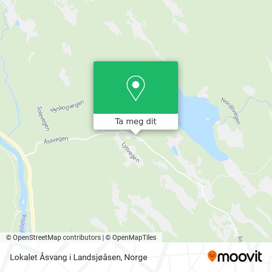 Lokalet Åsvang i Landsjøåsen kart