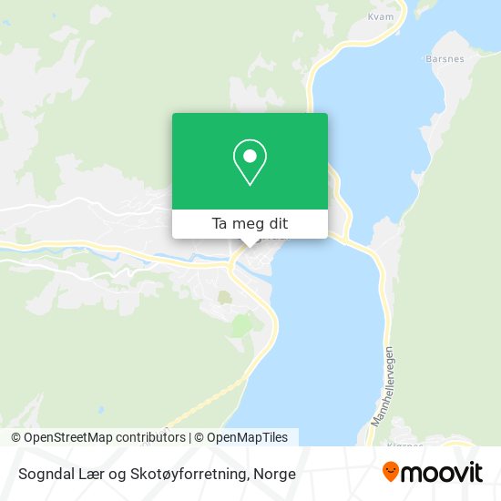 Sogndal Lær og Skotøyforretning kart