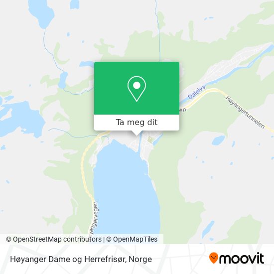 Høyanger Dame og Herrefrisør kart