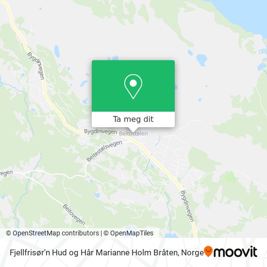 Fjellfrisør'n Hud og Hår Marianne Holm Bråten kart