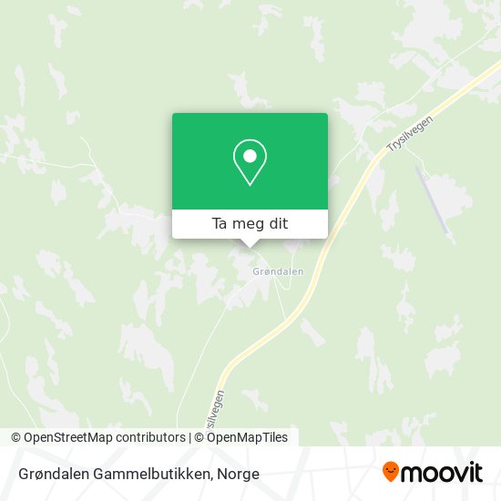 Grøndalen Gammelbutikken kart