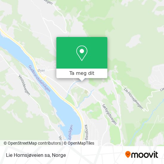 Lie Hornsjøveien sa kart