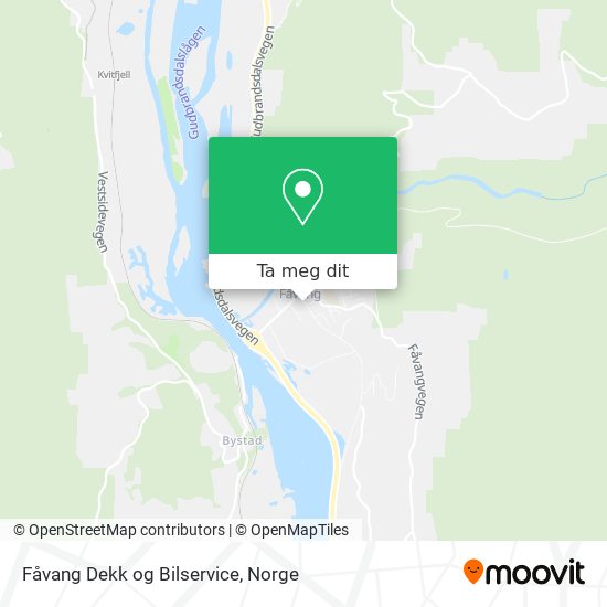 Fåvang Dekk og Bilservice kart