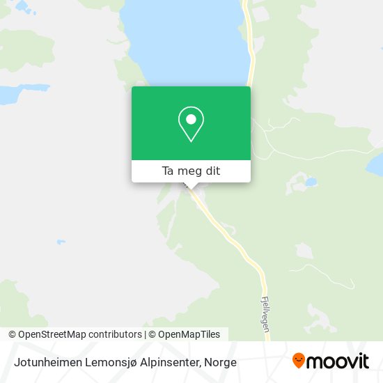 Jotunheimen Lemonsjø Alpinsenter kart