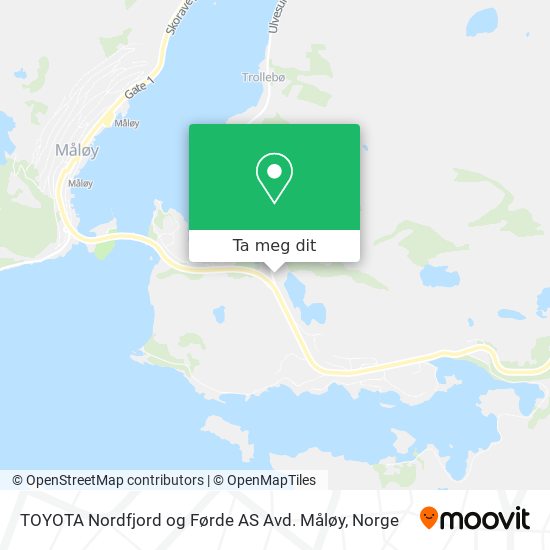 TOYOTA Nordfjord og Førde AS Avd. Måløy kart