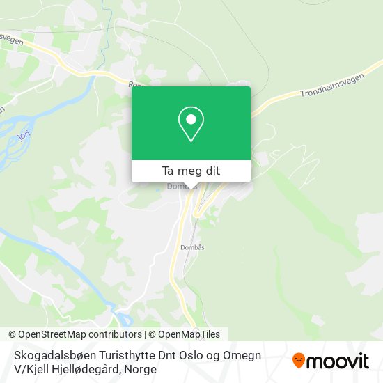 Skogadalsbøen Turisthytte Dnt Oslo og Omegn V / Kjell Hjellødegård kart