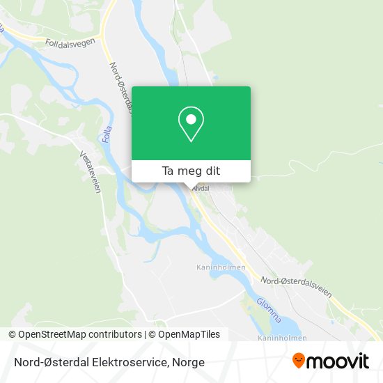 Nord-Østerdal Elektroservice kart