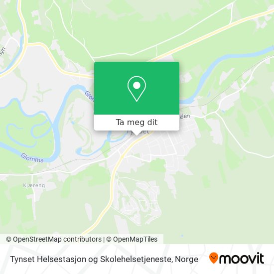 Tynset Helsestasjon og Skolehelsetjeneste kart