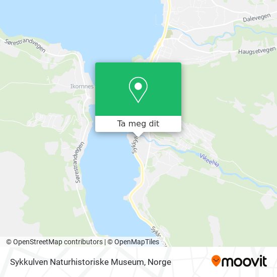 Sykkulven Naturhistoriske Museum kart