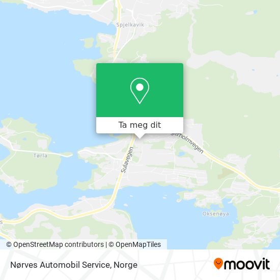 Nørves Automobil Service kart