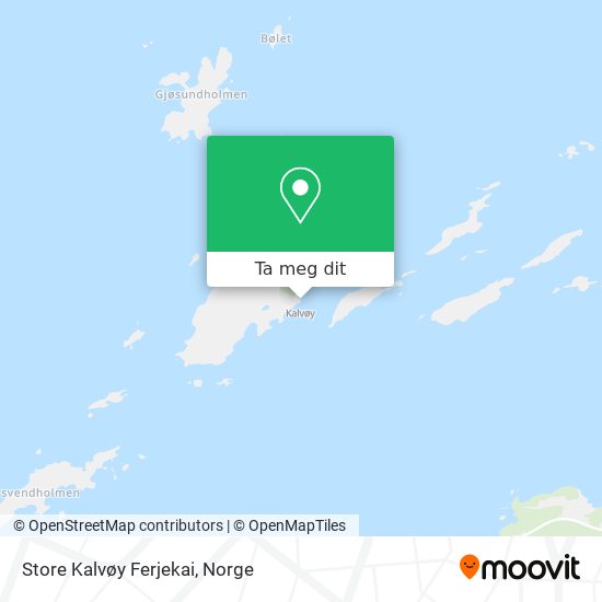 Store Kalvøy Ferjekai kart