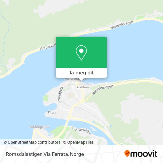Romsdalsstigen Via Ferrata kart